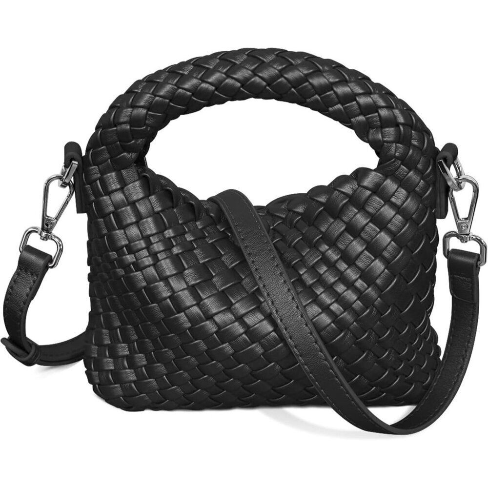 Women's Woven Purse Small Crossbody Tote Bag with Adjustable Strap for Daily Use